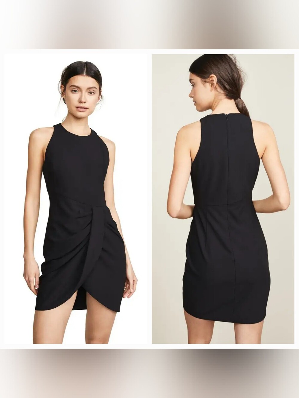 Black Halo Brett Mini Dress Black Women's Size 8